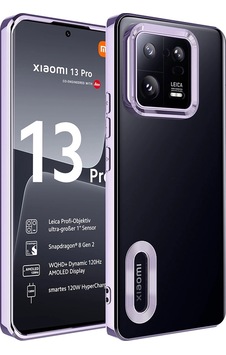 Xiaomi Mi 13 Pro Kılıf Kamera Korumalı Logo Gösteren Zore Omega Kapak Lila Xiaomi Mi 13 Pro Kılıf Kamera Korumalı Logo Gösteren Zore Omega Kapak Lila