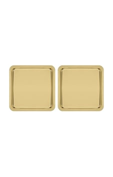2 Li Gold Kare Paslanmaz Çelik Sunum Tepsisi 21x21 Cm Düz Çay Kahve Pasta Tatlı Servis Tepsisi Seti Altın 2 Li Gold Kare Paslanmaz Çelik Sunum Tepsisi 21x21 Cm Düz Çay Kahve Pasta Tatlı Servis Tepsisi Seti Altın