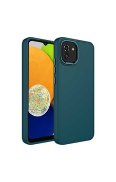Samsung Uyumlu Galaxy A03 Kılıf Metal Çerçeve ve Buton Tasarımlı Silikon Zore Luna Kapak-Koyu yeşil Koyu yeşil Samsung Uyumlu Galaxy A03 Kılıf Metal Çerçeve ve Buton Tasarımlı Silikon Zore Luna Kapak-Koyu yeşil Koyu yeşil