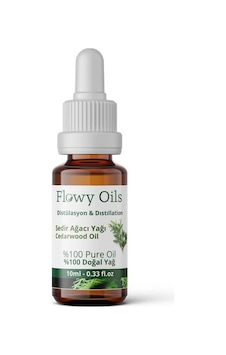 Flowy Oils Sedir Ağacı Yağı %100 Doğal Bitkisel Uçucu Yağ 10 ML