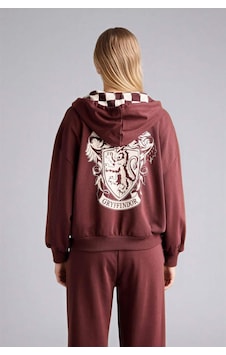 Defacto Harry Potter Oversıze Kapüşonlu Baskılı Hırka H0242ax26spbn320 Kahve-bn320