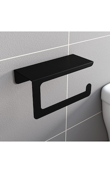 Dione Store Siyah Düz Modern Tuvalet Kağıdı Askısı Siyah Dione Store Siyah Düz Modern Tuvalet Kağıdı Askısı Siyah
