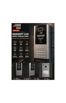 Audıo 04031828 Busplus Konsept Lux Dijital Kameralı Dış Panel Master Kartlı Şifreli Lcd Ekran Bus Plus Görüntülü Diafon Paneli Audıo 04031828 Busplus Konsept Lux Dijital Kameralı Dış Panel Master Kartlı Şifreli Lcd Ekran Bus Plus Görüntülü Diafon Paneli