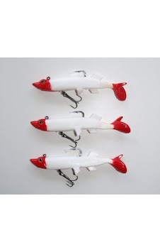 3'Lü Kırmızı Beyaz Turna Silikon Set 12 CM 22 G