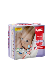 Kanz Ultra-Dry Diapers Bebek Bezi 3 Numara Midi Ekonomik Paket 34 Adet