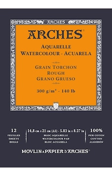Arches Sulu Boya Blok Defter Rough 300g 12 Yaprak 14.8x21 Arches Sulu Boya Blok Defter Rough 300g 12 Yaprak 14.8x21