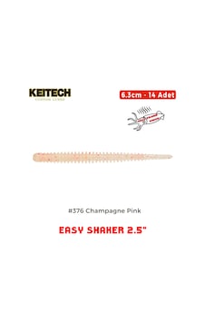 Keitech Easy Shaker 6.3cm 2.5" 376 Champagne Pink Kokulu Silikon Kurt Keitech Easy Shaker 6.3cm 2.5" 376 Champagne Pink Kokulu Silikon Kurt