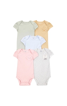 Carter's Layette Kız Bebek Kısa Kollu 5'li Body 1t010410 Çok Renkli Carter's Layette Kız Bebek Kısa Kollu 5'li Body 1t010410 Çok Renkli