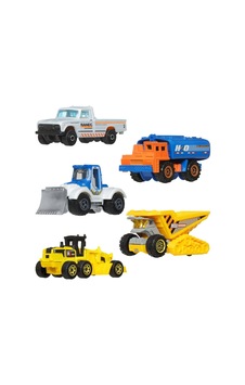Matchbox Beşli Araba Seti Construction Crew Jjp43 Çok Renkli