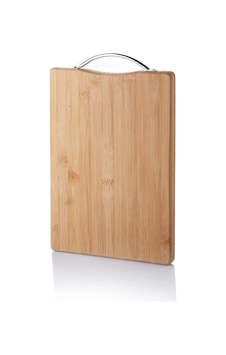 Metal Tutacaklı Lüx Bambu Kesme Tahtası 30cm X20cmx1.8cm Çok Renkli