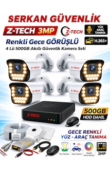 Ztech 4 Lü Kamera Seti Full+full