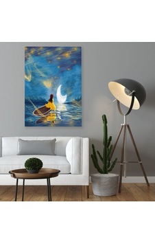 Bk Home Yıldızlar Altındaki Güzel Kız Tasarımlı Kanvas Tablo 50X7 Bk Home Yıldızlar Altındaki Güzel Kız Tasarımlı Kanvas Tablo 50X7