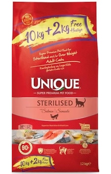 Unique Sterilized Kısırlaştırılmış Somonlu Yetişkin Kedi Maması 10 KG + 2 KG Unique Sterilized Kısırlaştırılmış Somonlu Yetişkin Kedi Maması 10 KG + 2 KG