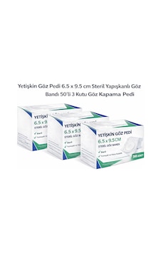 Hemengo Yetişkin Göz Pedi 6.5 X 9.5 Cm Steril Yapışkanlı Göz Bandı 50 Li 3 Kutu Göz Kapama Pedi Hmngobzs Hemengo Yetişkin Göz Pedi 6.5 X 9.5 Cm Steril Yapışkanlı Göz Bandı 50 Li 3 Kutu Göz Kapama Pedi Hmngobzs