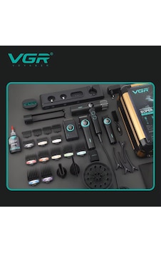 Vgr Combo 4'lü Set Stepless Pro 4'ü 1 Arada High-end Saç Kesme Makinesi Ve İyonize Fön Makinesi Vgr Combo 4'lü Set Stepless Pro 4'ü 1 Arada High-end Saç Kesme Makinesi Ve İyonize Fön Makinesi