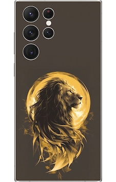 Samsung Galaxy S22 Ultra Uyumlu Şeffaf Kılıf Aslan Tasarımlı Samsung Galaxy S22 Ultra Uyumlu Şeffaf Kılıf Aslan Tasarımlı