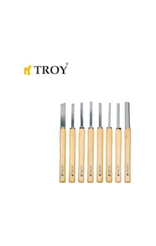 Troy 25008 Ahşap Torna Bıçak Seti 8  Parça