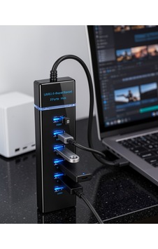 Usb 3.0 Çoklayıcı 7 Port 5gbps Veri Aktarım Uczzokm307-5