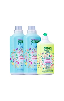 Baby Çamaşır Deterjanı 1 lt. + Çamaşır Deterjanı 1 lt Emzik Biberon Temizleyici 500 ml