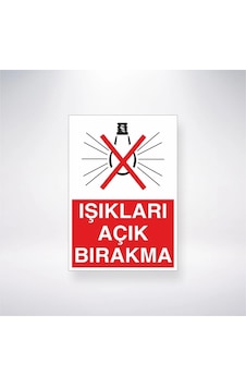 Işıkları Açık Bırakma Sticker 20x28 Cm Işıkları Açık Bırakma Sticker 20x28 Cm