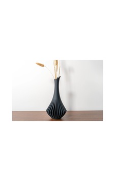 Modern Şık Tasarım Vazo 23cm Hediyelik Siyah Modern Şık Tasarım Vazo 23cm Hediyelik Siyah