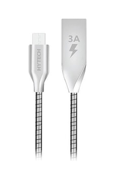Hytech Hy-X120 1M 3A M.Silver MicroUSB Data+Şarj
