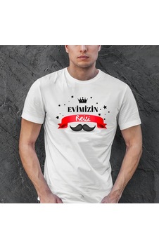 Wear Vexel Babalar Günü Hediye Baba Temalı Baskılı Oversize Bisiklet Yaka T-shirt - Beyaz Çok Renkli