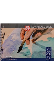 Talens Çok Amaçlı Blok Resim Çizim Defteri (A5) 200 G 20 Sayfa