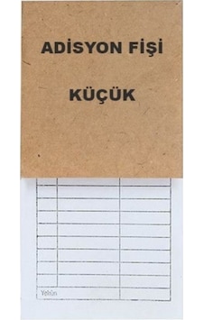 Turkuaz Adisyon Fişi Küçük Boy 6 Adet