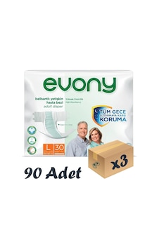 Evony Bel Bantlı Yetişkin Hasta Bezi L 3 x 30'Lu Evony Bel Bantlı Yetişkin Hasta Bezi L 3 x 30'Lu