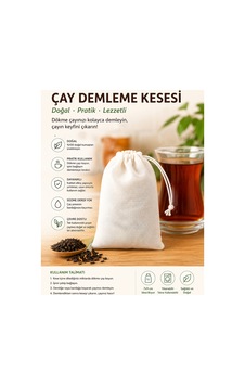 Yıkanabilir Ve Tekrar Kullanılabilir Çay Demleme Kesesi Pratik İpli Süzme Torbası Diğer
