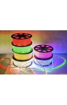 220 Volt 3Çipli Silikonlu Led Her Renk(10 Metre)