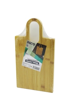 Dikdörtgen 22x38cm Ahşap Bambu Kesim Panosu - Kesme Tahtası Oval Kulplu Dikdörtgen 22x38cm Ahşap Bambu Kesim Panosu - Kesme Tahtası Oval Kulplu