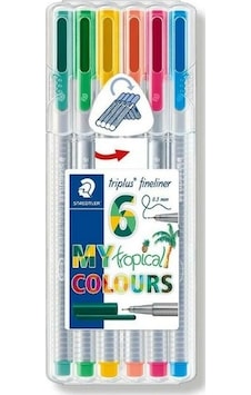 Staedtler Trıplus Üçgen Fineliner 0.3Mm Tropical 6 Lı