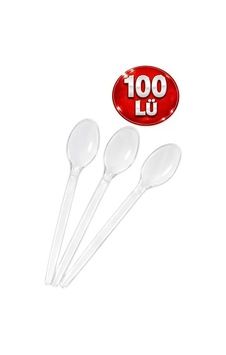 Plastik Kasık Lüks Şeffaf 100lü