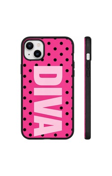 Apple iPhone Uyumlu 15 Dıva Pembe Siyah Puantiyeli Telefon Kılıfı Şık Tasarım Pembe Apple iPhone Uyumlu 15 Dıva Pembe Siyah Puantiyeli Telefon Kılıfı Şık Tasarım Pembe