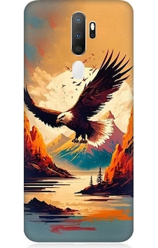 Oppo A5 2020 Uyumlu Uçan Siyah Beyaz Kartal Desenli Silikon Kılıf Oppo A5 2020 Uyumlu Uçan Siyah Beyaz Kartal Desenli Silikon Kılıf
