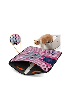Renkli Desenli Elekli Kedi Tuvalet Önü Paspası 45 X 60 Cm Küçük Pembe - 834019647 Renkli Desenli Elekli Kedi Tuvalet Önü Paspası 45 X 60 Cm Küçük Pembe - 834019647
