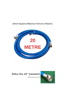 Rekorlu Basınçlı İlaçlama Hortumu -1/2" Yarım Parmak Dişli - 20 Metre - Hortum 3/8" 10mm Yüksek Kalite - 90 Bar Rekorlu Basınçlı İlaçlama Hortumu -1/2" Yarım Parmak Dişli - 20 Metre - Hortum 3/8" 10mm Yüksek Kalite - 90 Bar