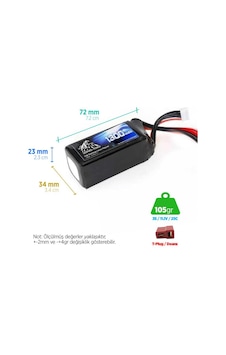 Leopard Power 1300 mAh 11.1V 3S 25C Lityum Polimer Lipo Batarya Pil T Plug Leopard Power 1300 mAh 11.1V 3S 25C Lityum Polimer Lipo Batarya Pil T Plug