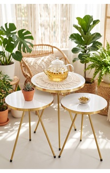 Goldfalez Gold Metal Düz Ayak Zigon Beyaz 3'lü 15x25cm Goldfalez Gold Metal Düz Ayak Zigon Beyaz 3'lü 15x25cm