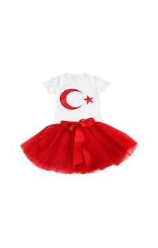 Nacar Store Kız Çocuk 23nisan 29ekim Gösteri Doğumgünü Kıyafeti Ayyıldız Kısa Kol Beyaz T-shırt Tütü Etek Takım Kırmızı-3 Nacar Store Kız Çocuk 23nisan 29ekim Gösteri Doğumgünü Kıyafeti Ayyıldız Kısa Kol Beyaz T-shırt Tütü Etek Takım Kırmızı-3
