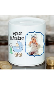 Yeni Doğan Hediyesi- Hoş Geldin Bebek Kumbarası (Erkek Bebek) Yeni Doğan Hediyesi- Hoş Geldin Bebek Kumbarası (Erkek Bebek)