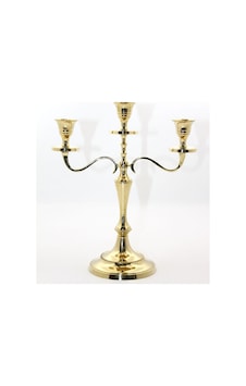 Pirinç 3'lü Şamdan Gold 17307205 Pirinç 3'lü Şamdan Gold 17307205
