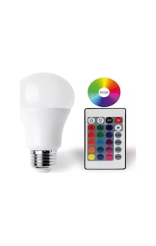Elektrik Ve Aydınlatma 9w E27 Rgb Ve Beyaz Işık Kumandalı Ampul Elektrik Ve Aydınlatma 9w E27 Rgb Ve Beyaz Işık Kumandalı Ampul