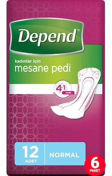 Depend Kadın Mesane Pedi Normal 6 x 12'Li Depend Kadın Mesane Pedi Normal 6 x 12'Li