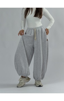 Cocopelli Gri Oversize Kadın Baggy Pantolon Coc3430 Cocopelli Gri Oversize Kadın Baggy Pantolon Coc3430
