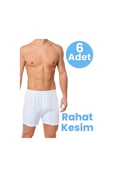 Tezzgelsin Mood Agenda Erkek Rahat Kesim 6'lı Pamuklu Külot Boxer Beyaz Tezzgelsin Mood Agenda Erkek Rahat Kesim 6'lı Pamuklu Külot Boxer Beyaz