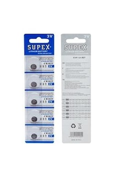Supex Cr1616 3v Lityum 5 Li Paket Pil