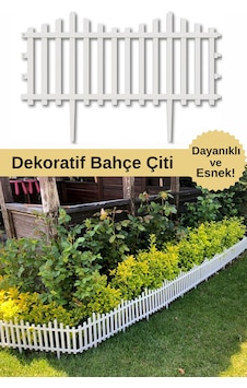 Dekoratif Bahçe Çiti Bordür Kırılmaz Plastik Çit 18,88 Metre Tek Peyzaj Koruma Panel Beyaz 32 Adet Beyaz Dekoratif Bahçe Çiti Bordür Kırılmaz Plastik Çit 18,88 Metre Tek Peyzaj Koruma Panel Beyaz 32 Adet Beyaz